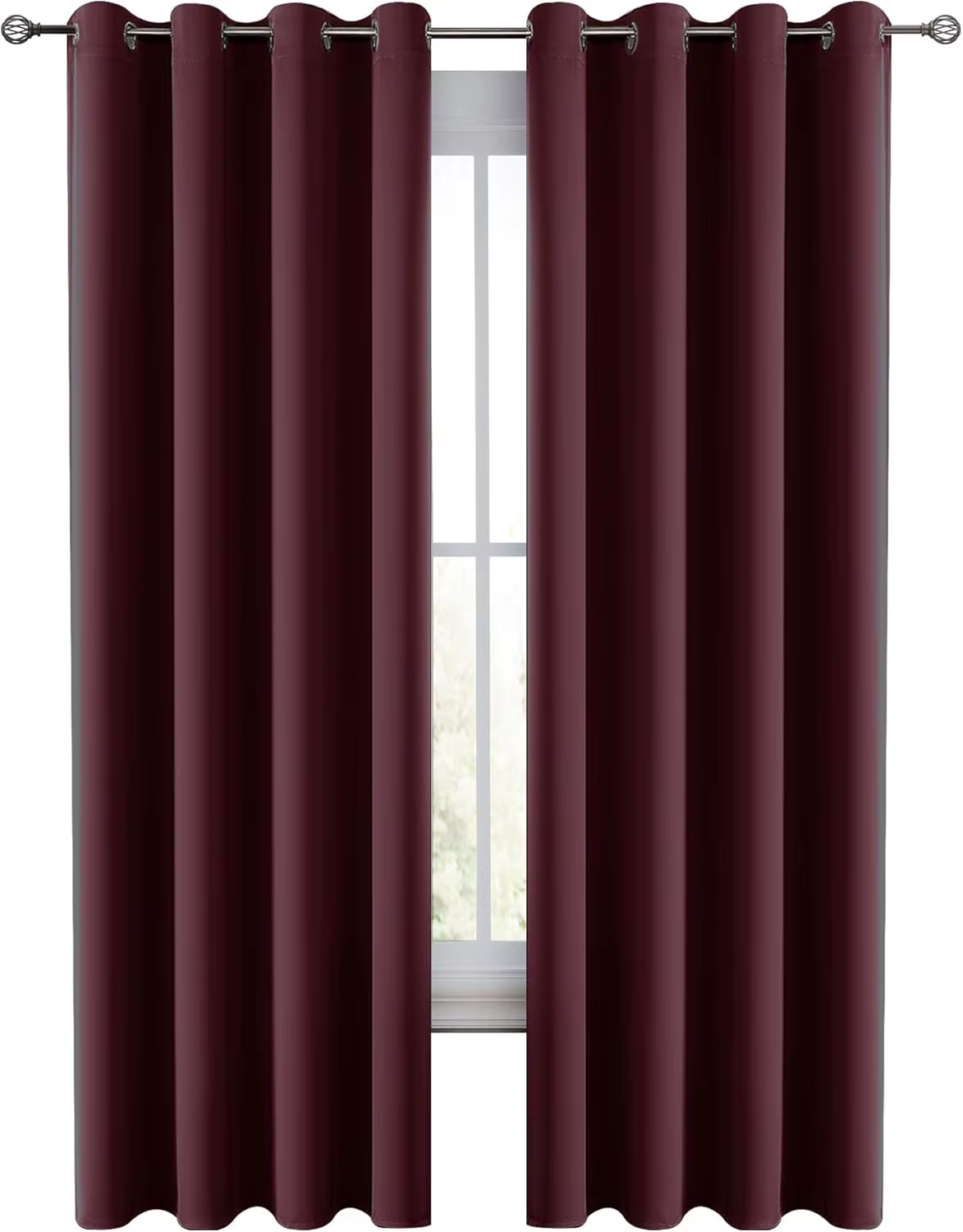 Lux Decor Collection Premium Blackout Curtains 84 Inch Length Long 2 Panels Set - Thermal Insulated Room Darkening Curtains