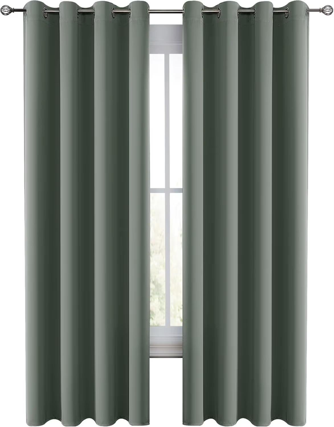 Lux Decor Collection Premium Blackout Curtains 84 Inch Length Long 2 Panels Set - Thermal Insulated Room Darkening Curtains