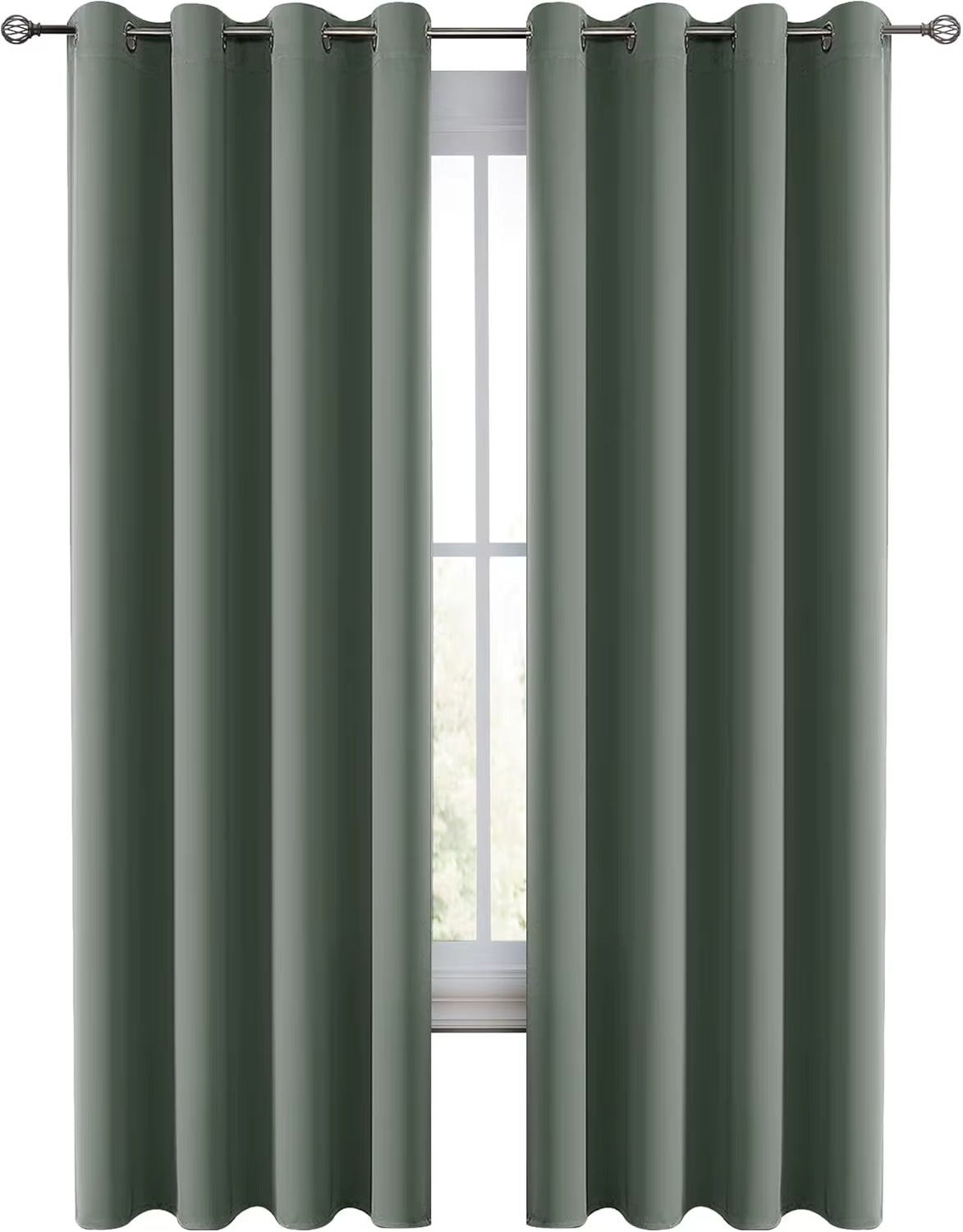 Lux Decor Collection Premium Blackout Curtains 84 Inch Length Long 2 Panels Set - Thermal Insulated Room Darkening Curtains