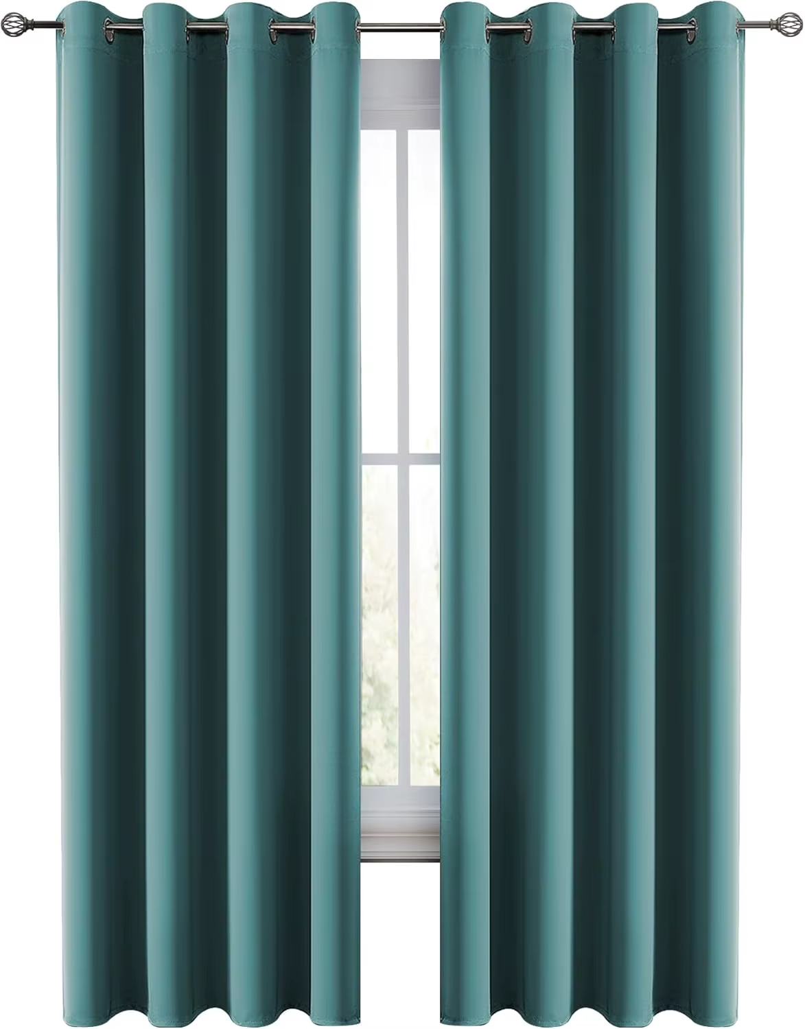 Lux Decor Collection Premium Blackout Curtains 84 Inch Length Long 2 Panels Set - Thermal Insulated Room Darkening Curtains
