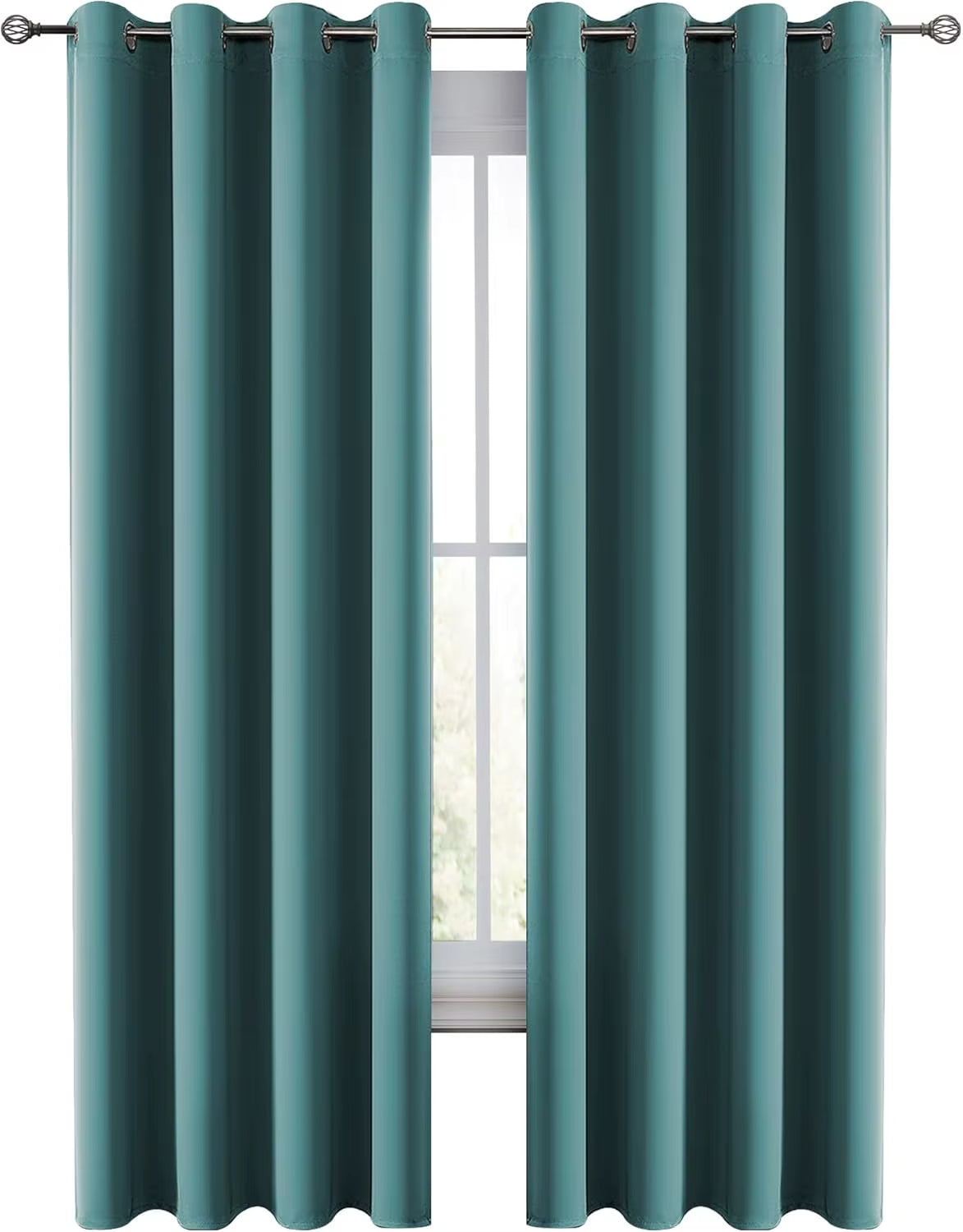 Lux Decor Collection Premium Blackout Curtains 84 Inch Length Long 2 Panels Set - Thermal Insulated Room Darkening Curtains