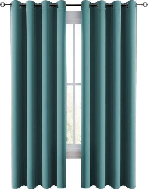 Lux Decor Collection Premium Blackout Curtains 84 Inch Length Long 2 Panels Set - Thermal Insulated Room Darkening Curtains