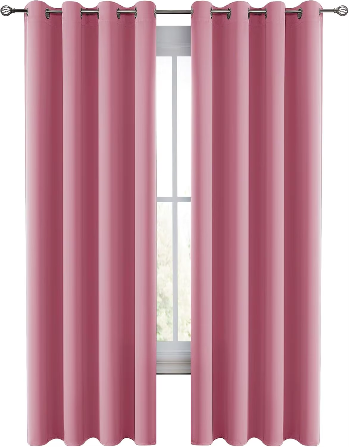 Lux Decor Collection Premium Blackout Curtains 84 Inch Length Long 2 Panels Set - Thermal Insulated Room Darkening Curtains