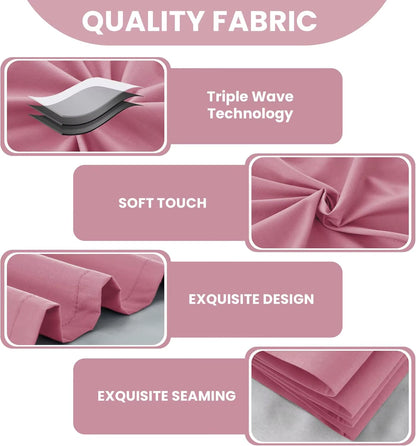 Lux Decor Collection Premium Blackout Curtains 84 Inch Length Long 2 Panels Set - Thermal Insulated Room Darkening Curtains