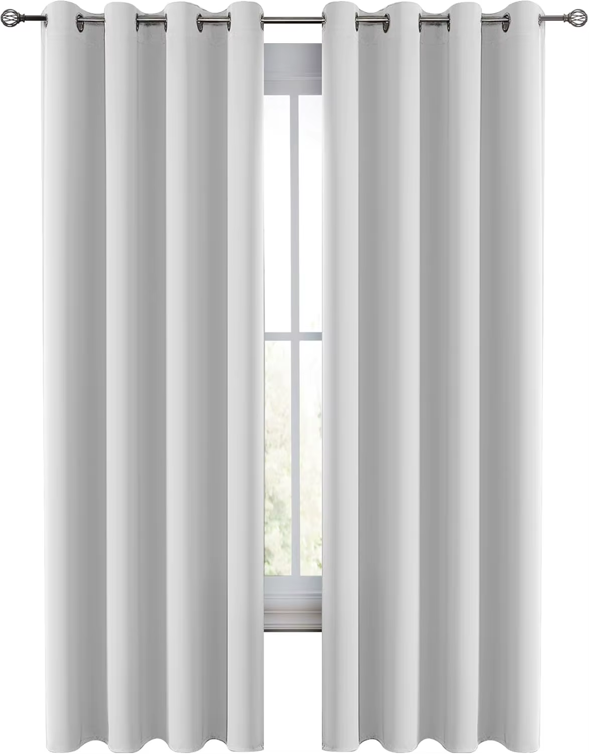 Lux Decor Collection Premium Blackout Curtains 84 Inch Length Long 2 Panels Set - Thermal Insulated Room Darkening Curtains