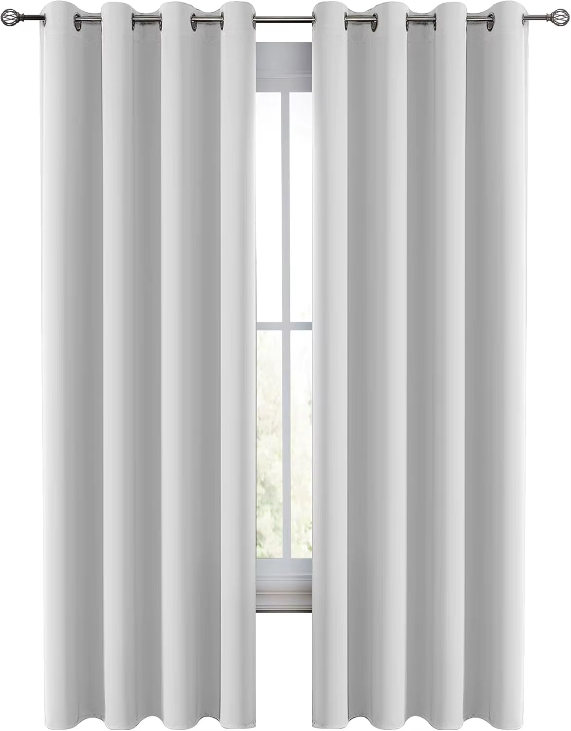 Lux Decor Collection Premium Blackout Curtains 84 Inch Length Long 2 Panels Set - Thermal Insulated Room Darkening Curtains