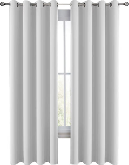 Lux Decor Collection Premium Blackout Curtains 84 Inch Length Long 2 Panels Set - Thermal Insulated Room Darkening Curtains