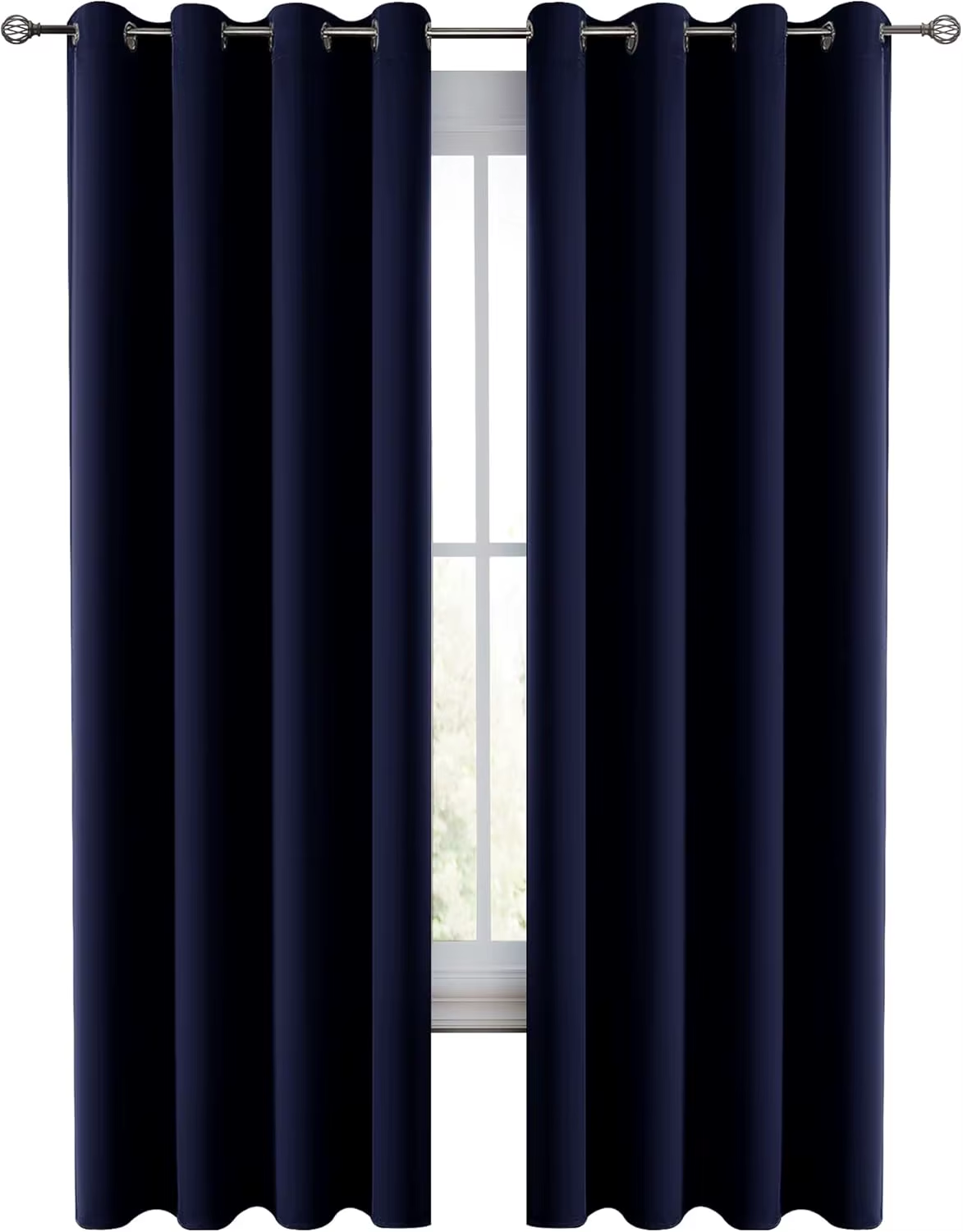 Lux Decor Collection Premium Blackout Curtains 84 Inch Length Long 2 Panels Set - Thermal Insulated Room Darkening Curtains